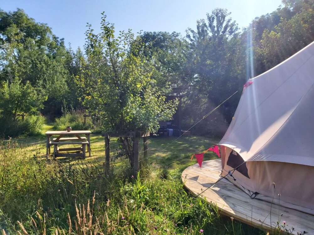 bell tent, glamping, Wales, Ceredigion, Llangrannog, nature, eco, off grid